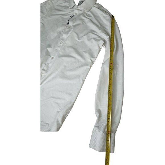 Mizzen+Main Button Down Shirt Spinnaker Tall Trim Fit White Gingham Size M - Picture 6 of 7